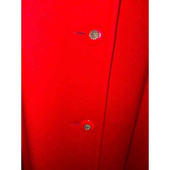 Vintage Russell Scott Red Wool Blend Coat Made In USA - Picture 3 of 6